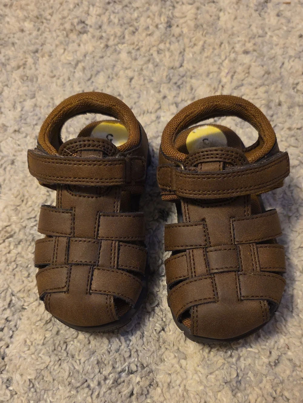 Kids Brown Closed-Toe Sandals